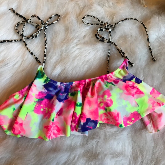 Victoria Secret Watercolor/Leopard Bikini Top - Picture 1 of 3